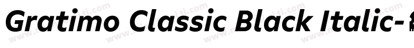 Gratimo Classic Black Italic字体转换